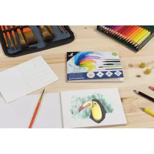 Postkaarten Kangaro blok 15 vel 300 grams aquarelpapier, A6, blanco postkaarten