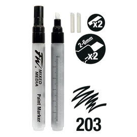 Paint Markers, Mixed Media, 2-6mm, 2st.
