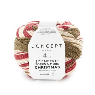 SYMMETRIC SOCKS & MORE - CHRISTMAS 200 - Beige-Wit-Rood bad 92208