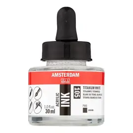 Amsterdam Acrylinkt Fles 30 ml Titaanwit 105