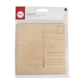 Houten Postkaart, 14,8x14,8x0,3cm, 2st.