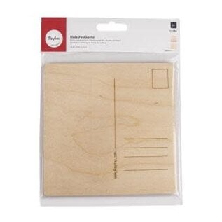 Houten Postkaart, 14,8x14,8x0,3cm, 2st.