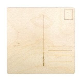 Houten Postkaart, 14,8x14,8x0,3cm, 2st.