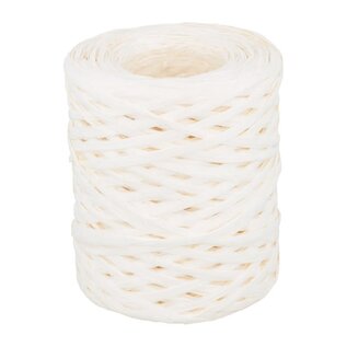 Wit raffia garen 100 gr