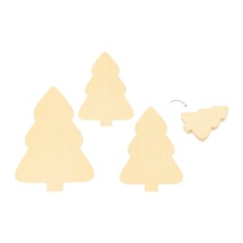 3 houten silhouetten dennenboom