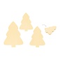 3 houten silhouetten dennenboom