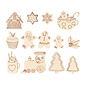 14 houten silhouetten Kerst