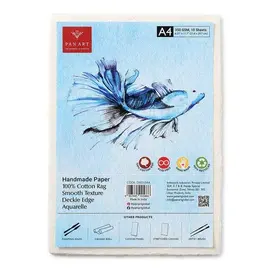 Pan Art Deckle-edge papier egaal 22x30cm aquarel - 10p - 350 gram/m2