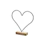 Metalen frame hart staand op houten voet 34cm Roest