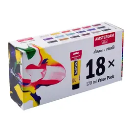 Amsterdam Standard Series acrylverf voordeelverpakking | 18 x 120 ml
