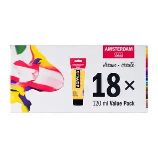 Amsterdam Standard Series acrylverf voordeelverpakking | 18 x 120 ml