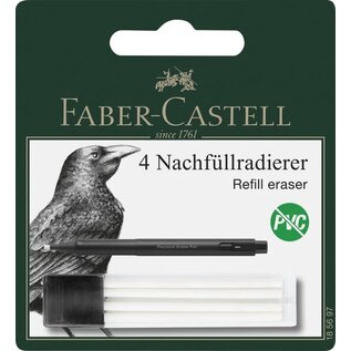 Faber-Castell navulgummen - 4 stuks in koker - voor de Precision gumpen
