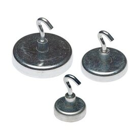 Magneet Alco 25mm haak zilver vernikkeld, trekkracht 3,5 kp