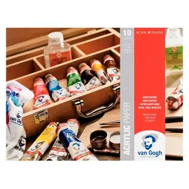 Van Gogh Blok met acrylverfpapier 10 vellen 370 g formaat 30 x 40 cm