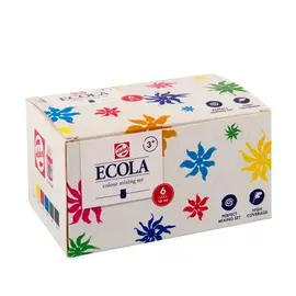 Ecola Plakkaatverf Set Primaire Kleuren | 6 x 16 ml