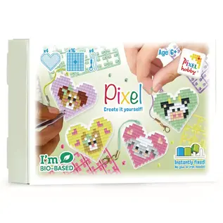 Pixels - sleutelhangers hartvorm - Theme Box - Dieren -