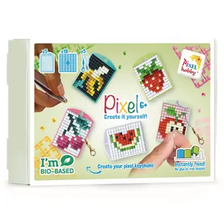 Pixel -Thema doos sleutelhanger - Fruit -