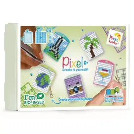 Pixel -Thema doos sleutelhanger - Reizen -