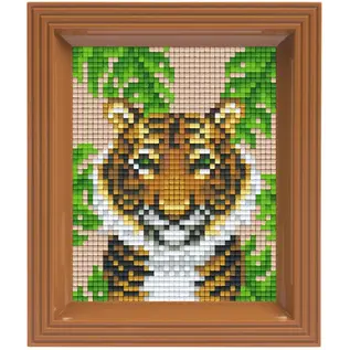 Pixelpakket Tijger in jungle met 24 pixelmatjes