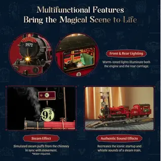 3D Modelbouwpakket Harry Potter - Trein - Hogwarts Express, 1612, 50 x 19,75 x 10,75 cm