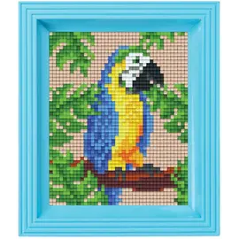 Pixelpakket Papegaai in jungle met 26 pixelmatjes