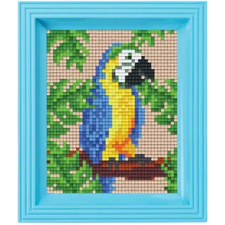 Pixelpakket Papegaai in jungle met 26 pixelmatjes