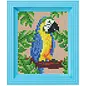 Pixelpakket Papegaai in jungle met 26 pixelmatjes
