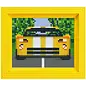 Pixelpakket Gele raceauto met 25 pixelmatjes