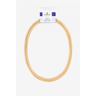 Ovalen houten borduurring 18 x 24 cm