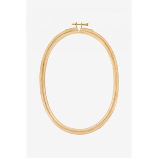 Ovalen houten borduurring 18 x 24 cm