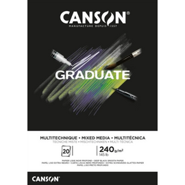 Canson Mix Media zwart papier in blokken