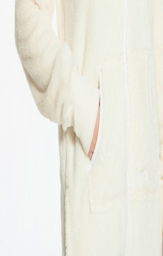 Nordic Way Comfortabele Witte Fleece Jumpsuit nordic way kopen in de aanbieding