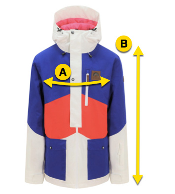 OOSC Skijacket size chart