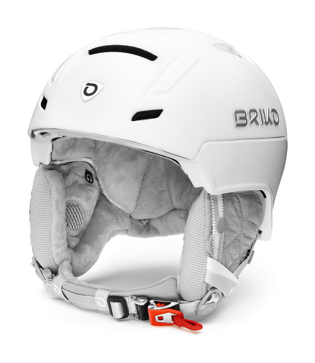 Briko Ambra Matt SH Pearl White Skihelm