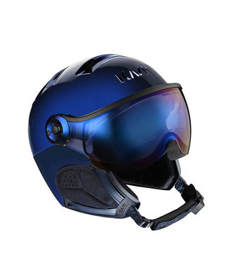 Kask Visera Cromada Azul