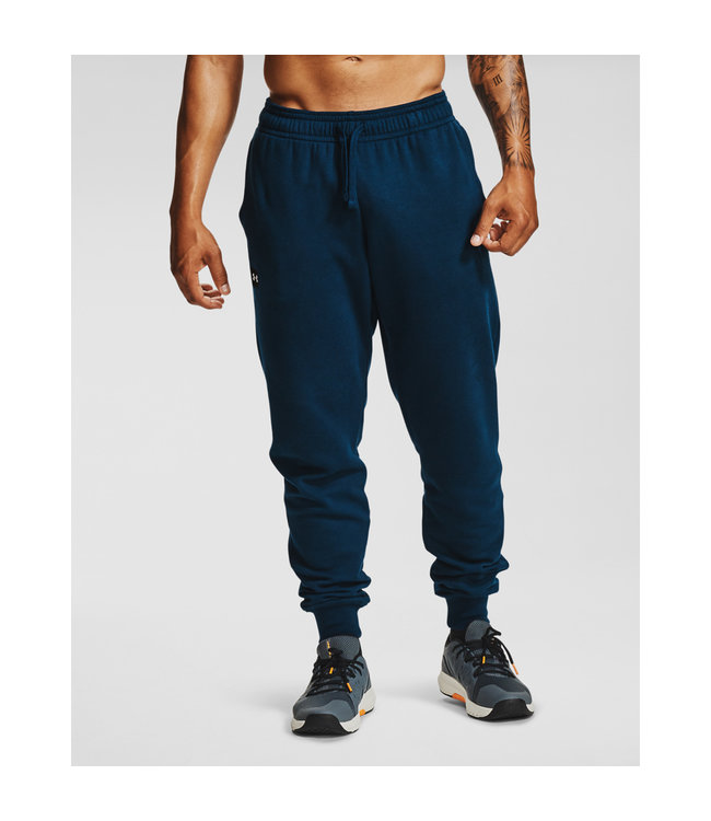 Under Armour UA Rival Fleece Joggers-Academy // Blanco ónix