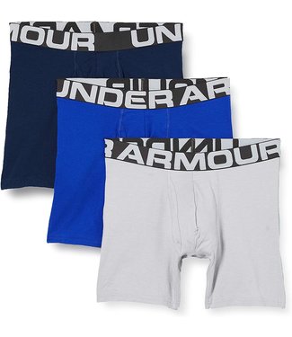 Under Armour Charged Cotton 6in 3 Pack-Royal / Academy / Mod Gray Medium