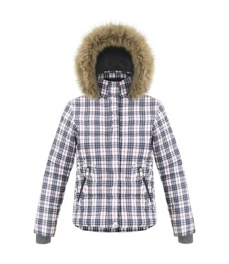 Poivre Blanc LADIES SKI JACKET TARTAN BLUE