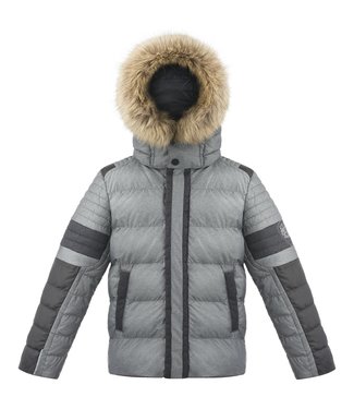 Poivre Blanc CHAQUETA PLUMAS NIÑO GRIS MEDIO / NEGRO