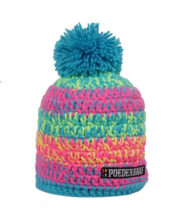 Poederbaas Colorful hat - pink/blue/yellow