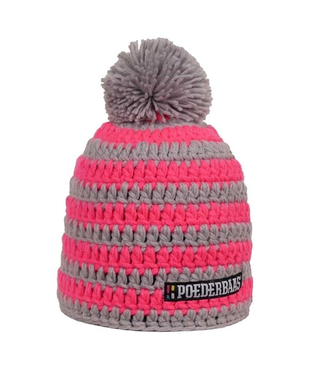 Poederbaas Gestreepte skimuts - roze/grijs