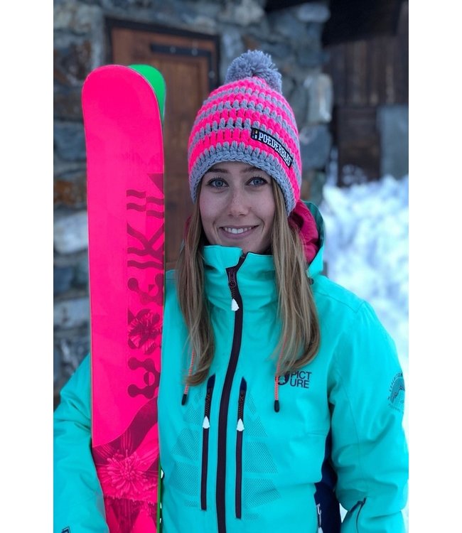 Poederbaas Gestreepte skimuts - roze/grijs