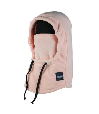 Cagoule femme rose et noire Herman, cagoule polaire ski city livré 48h