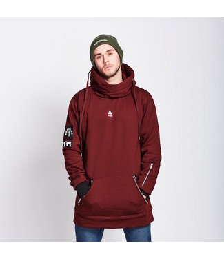 Oneskee Wasserdichter Herren Hoodie Burgund