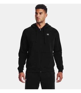 Under Armour Rivalisierender Fleece Hoodie-Schwarz / Onyx Weiß