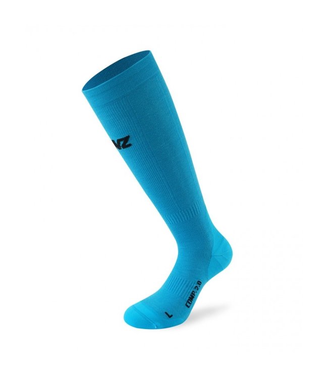 Lenz Calcetín de compresión Lenz 2.0 Merino Blue