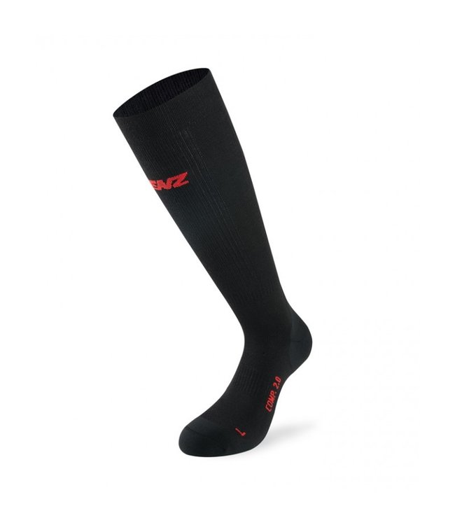 Lenz Lenz Compression Sock 2.0 Merino Zwart