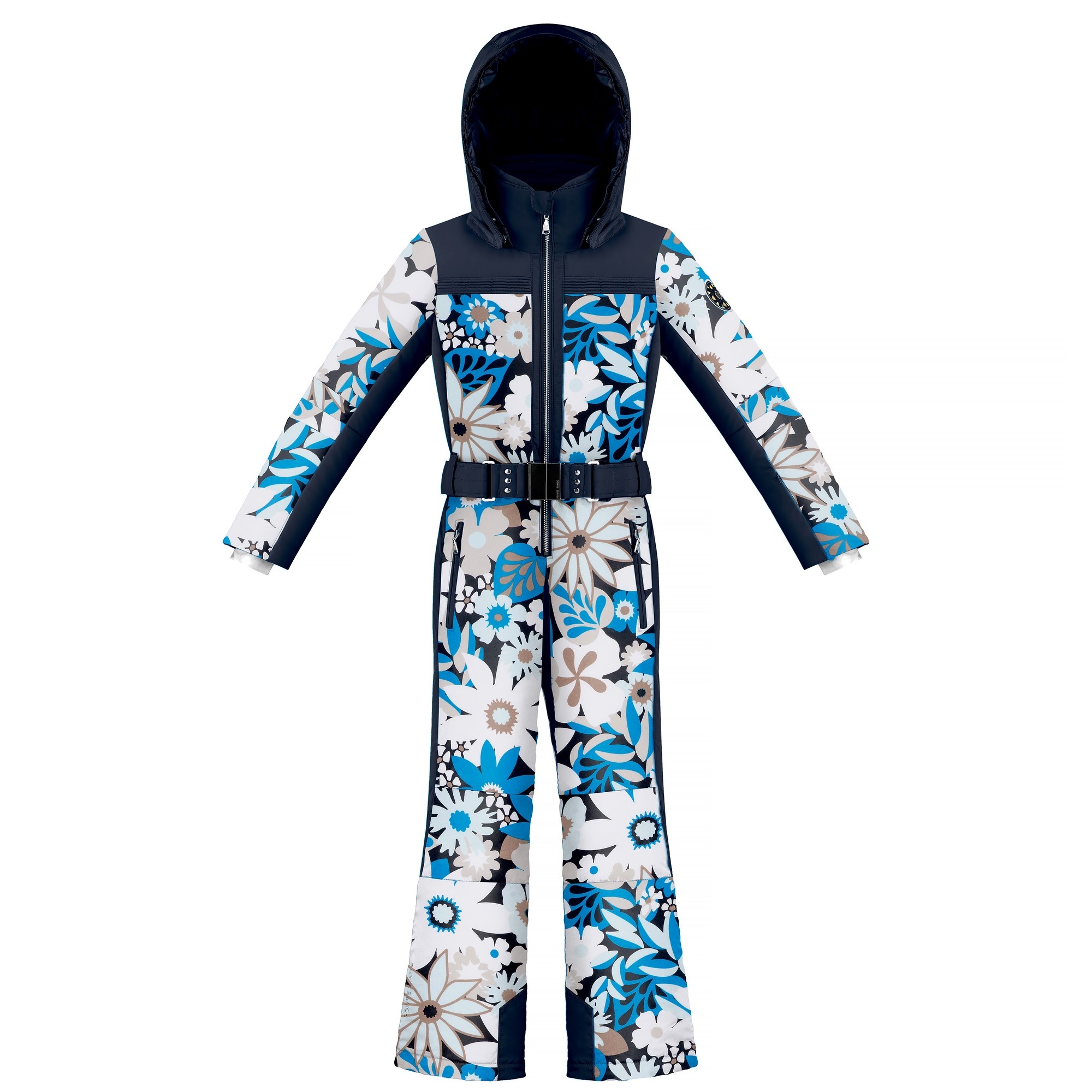 Poivre Blanc Ski Suit with Floral Print Grove Blue - Girls