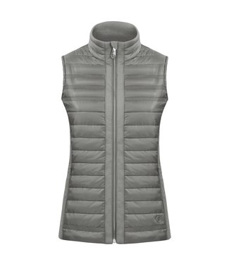 Poivre Blanc chaleco híbrido acolchado Khaki Grey - Mujer