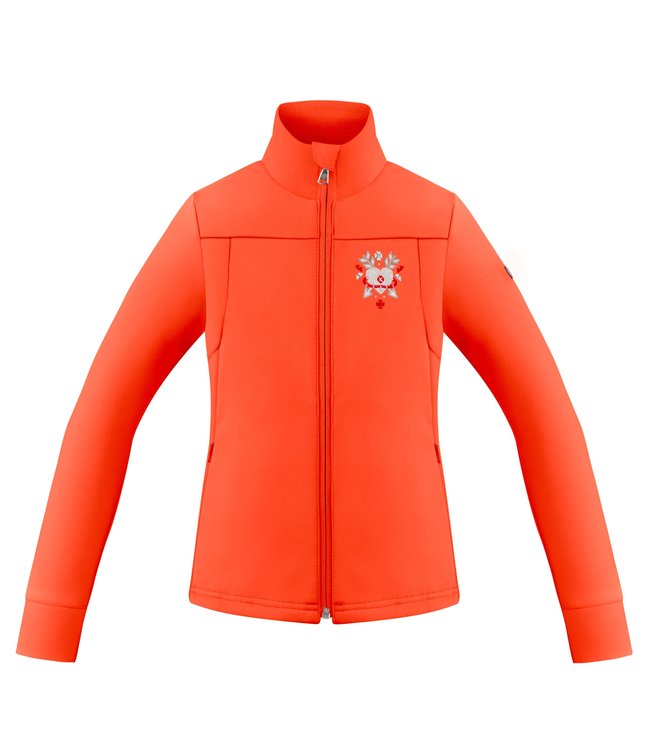 Poivre Blanc Stretch-Softshell-Fleecejacke Lava Orange - Mädchen